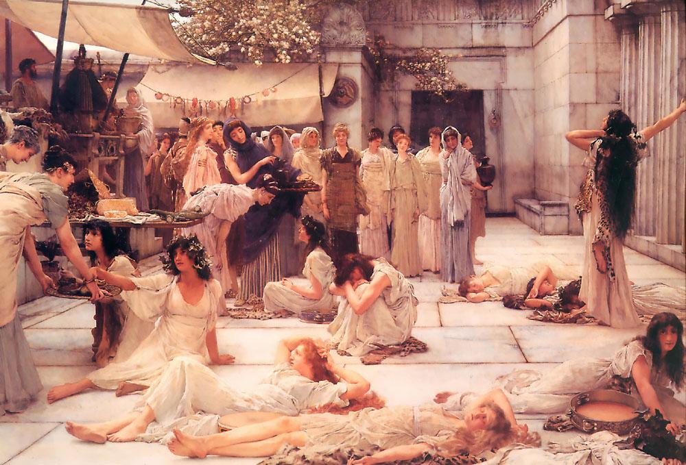 Sir Lawrence Alma-Tadema The Women of Amphissa
